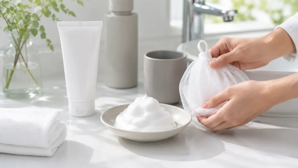 洗顔料とメンズ洗顔を比較して確認するイメージ