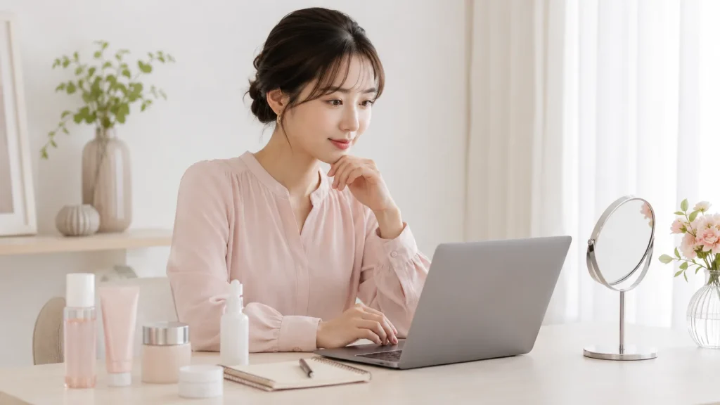 公式サイトでLOWANステムアイクリームの販売条件を確認するイメージ